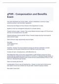 aPHR - Compensation and Benefits Exam Questions and Answers