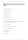 PERT Math Exam Questions & Answers 2024