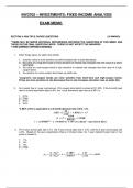 INV3702 – Investments, Fixed Income Analysis Exam Memo 2024