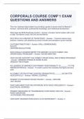 CORPORALS COURSE COMP 1 EXAM QUESTIONS AND ANSWERS