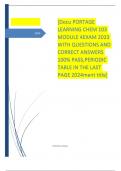Docu PORTAGE LEARNING CHEM 103 MODULE 4EXAM 2023 WITH QUESTIONS AND CORRECT ANSWERS 100% PASS,PERIODIC TABLE IN THE LAST PAGE 2024ment title]