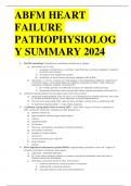  ABFM HEART FAILURE PATHOPHYSIOLOGY SUMMARY 2024