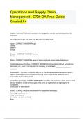 Operations and Supply Chain Management - C720 OA Prep Guide Graded A+