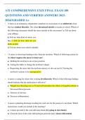 ATI COMPREHENSIVE EXIX FINAL EXAM 180  QUESTIONS AND VERIFIED ANSWERS 2023- 2024//GRADED A+  •	A nurse in an emergency department completes an assessment on an adolescent client that has conduct disorder. The client threatened suicide to teacher at school