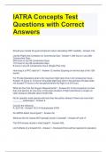 IATRA Concepts Test Questions with Correct Answers 