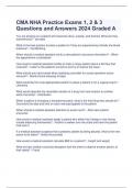  CMA NHA Practice Exams 1, 2 & 3 Questions and Answers 2024 Graded A