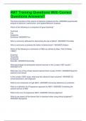 RBT Training Questions With Correct Questions Answers!!The three branches of the science of behavior analysis are the -ANSWER experimental analysis of behavior, behaviorism, and Applied Behavior Analysis.