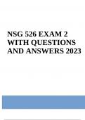 NSG 526 EXAM  QUESTIONS WITH ANSWERS LATEST UPDATED 2024 (GRADED)