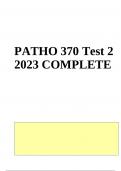 PATHO 370 Final Exam Questions With Correct Answers Latest Updated 2024 (GRADED)