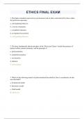 ETHC 445 PRINCIPLES OF ETHICS FINAL EXAM QUESTIONS WITH CORRECT ANSWERS