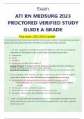 ATI RN MEDSURG 2023 PROCTORED VERIFIED STUDY GUIDE A GRADE