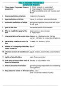 Intro to Corporate Finance test 1 Questions & Answers