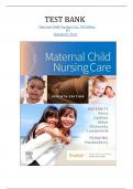 Test Bank for Maternal Child Nursing Care 7th Edition by Shannon E. Perry, Marilyn J. Hockenberry, 9780323776714 Chapter 1-50 Complete Questions and Answers