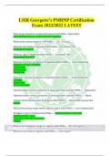 LMR Georgette’s PMHNP Certification Exam 2022/2022 LATEST What drugs should be avoided with Kava Kava?ANS== Alprazolam CNS depressants (e.g., phenobarbital, zolpidem) What is the normal range for TSH?ANS== 0.5 - 5.0 mu/L What are lab values in Hyperthyroi