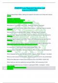 PMHNP Exam Reported Questions and Answers(2022/2023) What is dissemination?ANS= Getting the research information out to those who need to know it! Publication - highest level Presenting at National Conference Presenting at Local Conference Journal Club wh