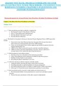 2024/2025 TEST BANK; PHARMACOTHERAPEUTICS FOR  ADVANCED PRACTICE NURSE PRESCRIBERS, 5TH EDITION WOO  ROBINSON.COVERING CHAPTERS 1-55 QUESTIONS AND  ANSWERS WITH RATIONALES