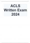 ACLS  Written Exam 2024