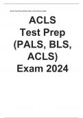 ACLS Test Prep (PALS, BLS, ACLS) Exam 2024