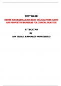 Test Bank for Brown and Mulholland’s Drug Calculations: Ratio and Proportion Problems for Clinical Practice 11th Edition by  Ann Tritak, Margaret Daingerfield |All Chapters,  Year-2024|