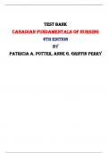 Test Bank for Canadian Fundamentals of Nursing 6th Edition by Patricia A. Potter, Anne G. Griffin Perry  |All Chapters,  Year-2024|