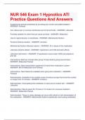 BUNDLE FOR Nurs 546 Exam Questions And Answers