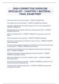 Package deal for ISSA CORRECTIVE EXERCISE QUESTIONS AND ANSWERS ACTUAL EXAM