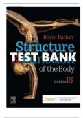 TEST BANK for Structure and Function of the Body 16th Edition Patton ISBN: 9780323597791. Test Bank. All 22 Chapters.