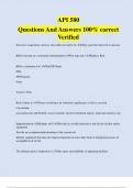 API 580 Questions And Answers 100% correct Verified