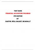 Test Bank for Financial Accounting for MBAs 8th Edition by  Easton, Wild, Halsey, McAnally |All Chapters,  Year-2024|