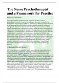 The Nurse Psychotherapist and a Framework for Practice