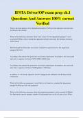 IFSTA Driver/OP exam prep ch.1 Questions And Answers 100% correct Verified