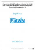 Chamberlain NR 222 Final Exam / Chamberlain NR222 Final Exam (2020): Health and Wellness: Chamberlain University (Already graded A)