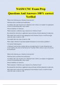 NASM CNC Exam Prep Questions And Answers 100% correct Verified