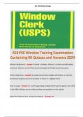 421 PSE Window Training Examination Containing 96 Quizzes and Answers 2024  