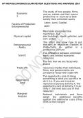 AP MICROECONOMICS EXAM REVIEW QUESTIONS AND ANSWERS 2024