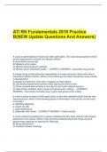 ATI RN Fundamentals 2019 Practice B(NEW Update Questions And Answers) 