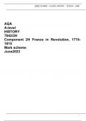 AQA A-level HISTORY 7042/2H Component 2H France in Revolution, 1774-1815 Mark scheme June2023