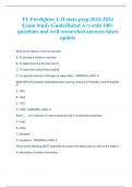 FL Firefighter I, II state prep 2023-2024 Exam Study Guide(Rated A+) with 100+ questions and well researched answers latest update