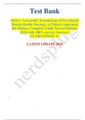 Test Bank  Halter: Varcarolis’ Foundations of Psychiatric  Mental Health Nursing: AClinical Approach, 8th Edition Complete Guide Newest Edition 2024 with 100% correct Answers GUARANTEED A+.  LATEST UPDATE 2024