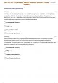 UNIV-101:| UNIV 101 UNIVERSITY SEMINAR QUESTIONS (UNIV- University Orientation Workshop) WITH 100% VERIFIED ANSWERS