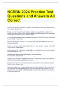 NCSBN 2024 Practice Test Questions and Answers All Correct 