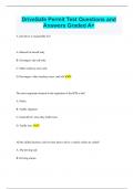 DriveSafe Permit Test Questions and Answers Graded A+