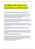 NCSBN LVN Stuff Test Questions and Answers 