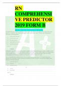 RN COMPREHENSI VE PREDICTOR 2019 FORM B  REAL EXAM 2023/2024 UPDATE