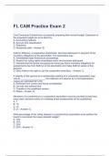 FL CAM Practice Exam 2 Questions and Answers