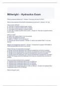 Millwright – Hydraulics Exam Questions and Answers