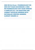 HESI RN Exit Exam / PHARMACOLOGY RN HESI EXIT EXAM 2024VERSION 4 /HESI RN PHARMACOLOGY EXIT EXAM VERSION 4 COMPLETE ALL 156 QUESTIONS AND CORRECT DETAILED ANSWERS WITH RATIONALES VERIFIED ANSWERS ALREADY GRADED A+