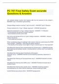 	 PC 707 Final Safety Exam accurate Questions & Answers