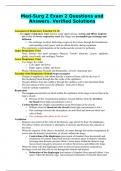 Med-Surg 2 Exam 2 Questions and Answers. Verified Solutions