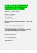 PHRM151 Centers for Medicare & Medicaid Services practice test questions and answers 2024.